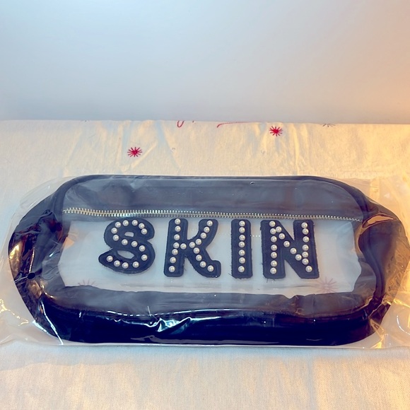 Pearl Letter Skin Clear Vinyl Cosmetic Bag *NEW* - Picture 4 of 5